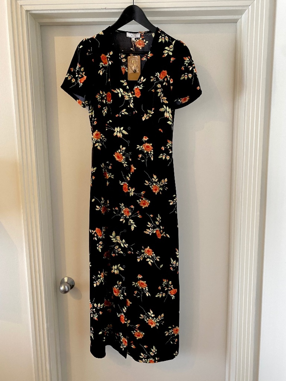 Black Floral Dress S